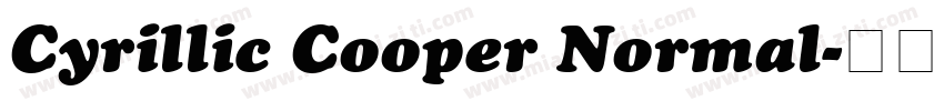 Cyrillic Cooper Normal字体转换